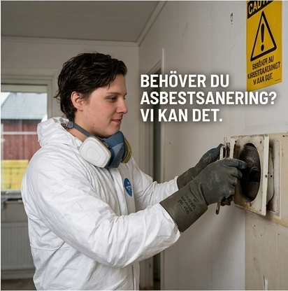Walter arbetar säkert med asbestsanering